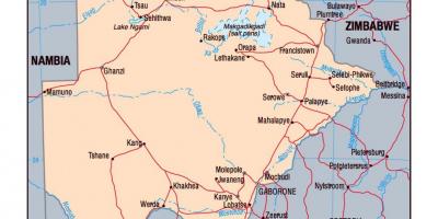 Карта Батсваны палітычных