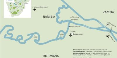 Карта касане Батсваны