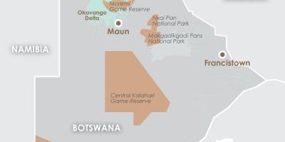 Карта маун, Батсвана